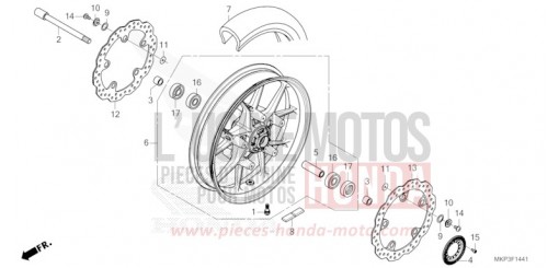 ROUE AVANT (CBR500RAN/P) CBR500RAN de 2022